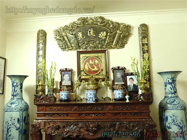 Nơi bán hoành phi câu đối bằng đồng giá rẻ, bộ cuốn thư câu đối 1m76