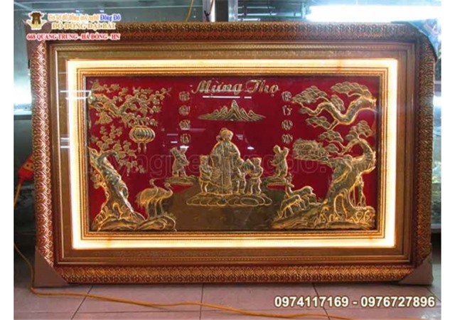 Tranh mừng thọ 2018, bán tranh mừng thọ ông bà mẫu đẹp giá rẻ