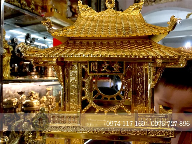 Quà tặng khách nước ngoài, Khuê Văn Các bằng đồng thu nhỏ mạ vàng 24k