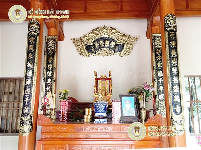 Cuốn thư câu đối bằng đồng 1m97 giá rẻ chất lượng