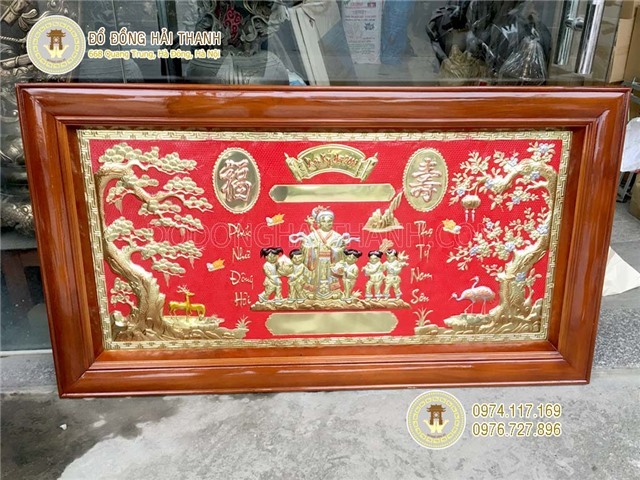 Tranh đồng mừng thọ giá rẻ tại Hà Nội