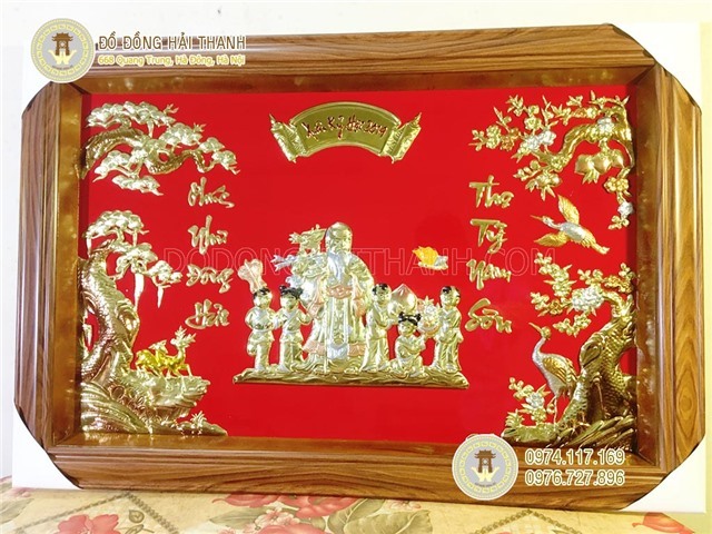 Tranh đồng mừng thọ cụ ông giá rẻ