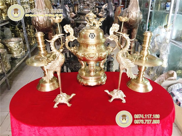 Bộ đỉnh đồng vàng cao 60 cm