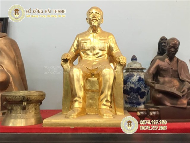 Tượng Bác mạ vàng cao 30 cm