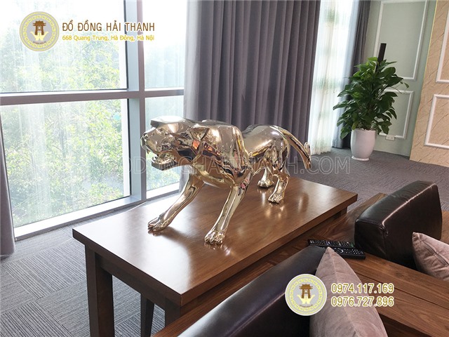Tượng báo kim tiền tài lộc mạ bạc
