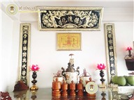 Hoành phi câu đối bằng đồng Đức Lưu Quang 1m76