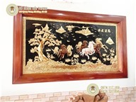 Tranh mã đáo thành công bằng đồng trang trí phòng khách
