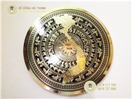 Mặt trống đồng trang trí phòng khách bản đồ Việt Nam DK 1m
