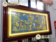 Tranh cửu ngư quần hội bằng đồng