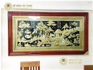 Tranh đồng quê bằng đồng trang trí phòng khách