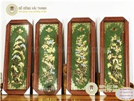 Tranh tứ quý bằng đồng treo phòng khách đẹp