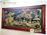 Tranh vinh quy bái tổ bằng đồng trang trí phòng khách