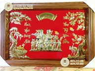 Tranh mừng thọ ông bà bằng đồng