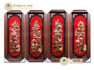 Tranh tứ quý bằng đồng treo phòng khách giá rẻ