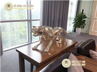 Tượng báo kim tiền tài lộc mạ bạc